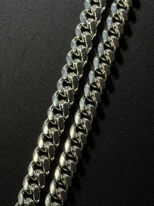 Sterling silver Miami Cuban chain — interlocking high-polish links · Lukali & Co