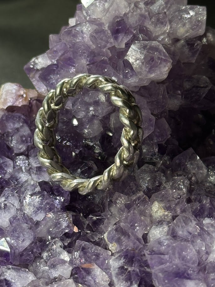 Cuban Link Ring -- Solid Silver -- Handmade
