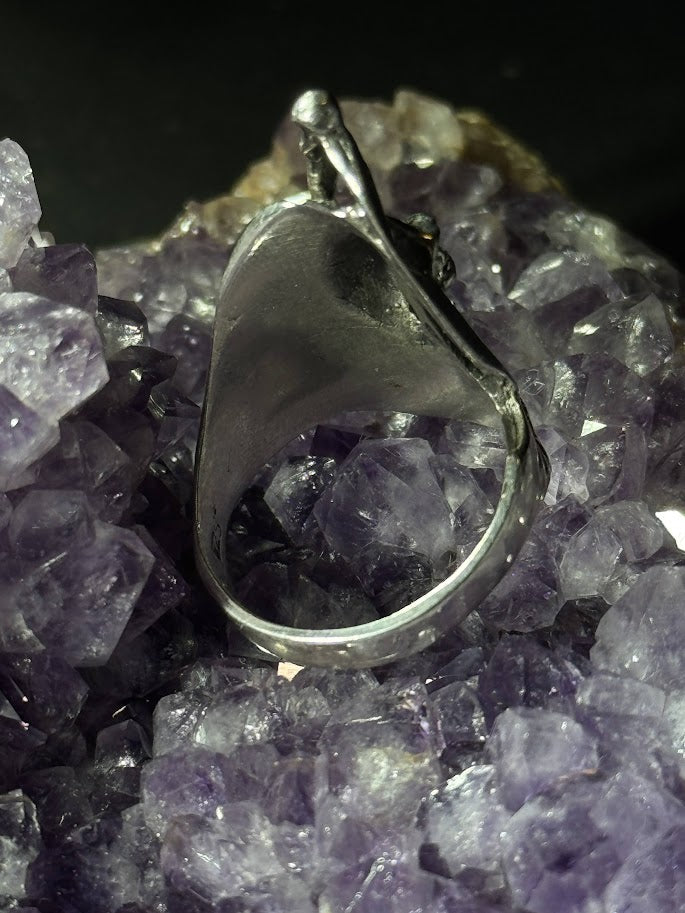 Grim Reaper Ring -- Solid Silver