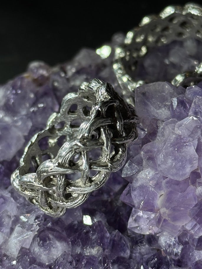 Woven Core Ring -- Solid Silver