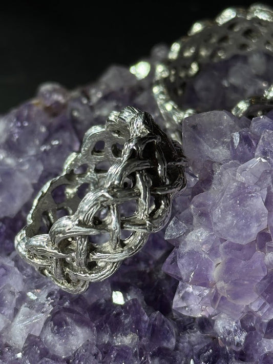 Woven Core Ring -- Solid Silver