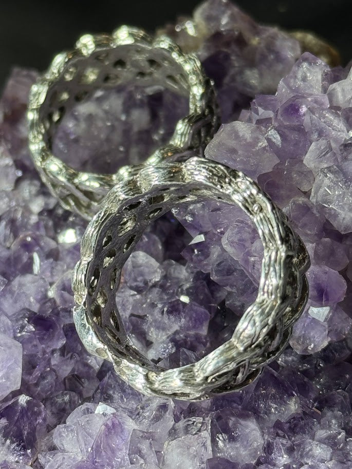 Woven Core Ring -- Solid Silver