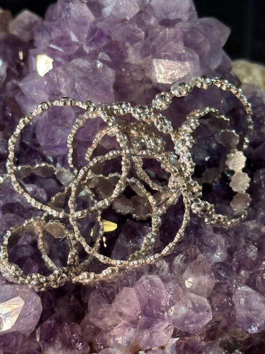 Stackable Rope-Texture Ring -- Solid Silver