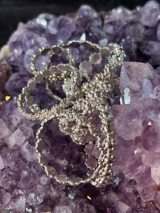 Stackable Rope-Texture Ring -- Solid Silver