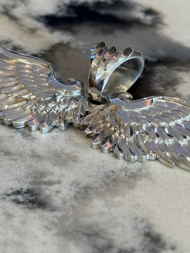 Americana Wings Pendant - Solid 925 Silver