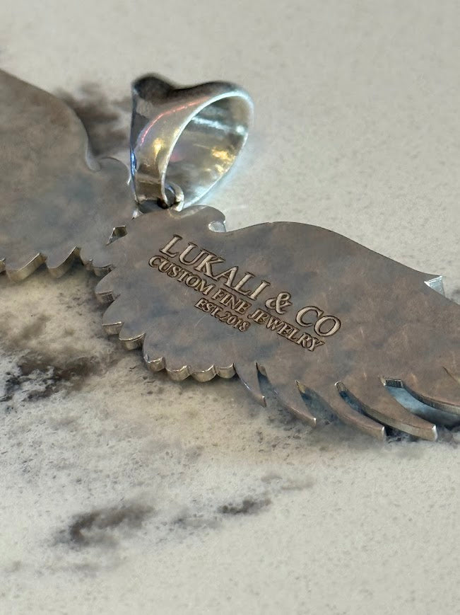 Americana Wings Pendant - Solid 925 Silver