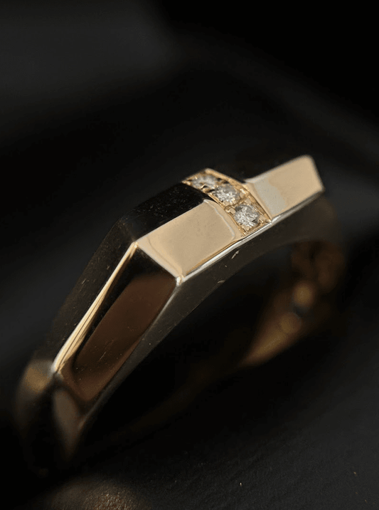 Mens 10K Gold Diamond Ring - Lukali & Company