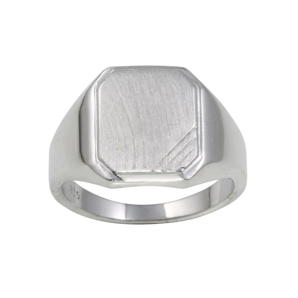 Engravable Octagon Signet Ring