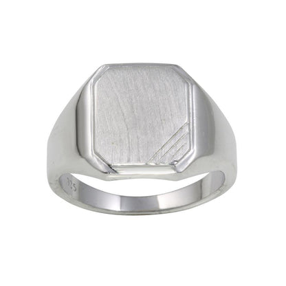 Engravable Octagon Signet Ring