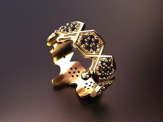 Honey Drip Honeycomb Ring