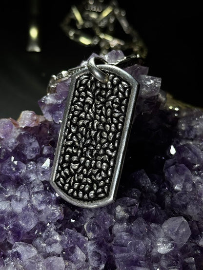 Textured Tag Pendant – Sterling Silver