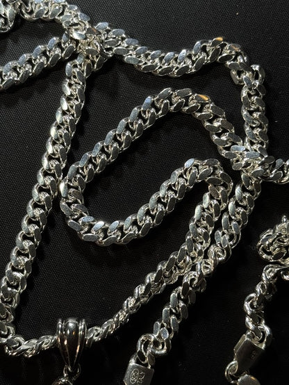 Sterling silver Miami Cuban chain — interlocking high-polish links · Lukali & Co