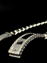 Cuban Greek Key ID Bracelet