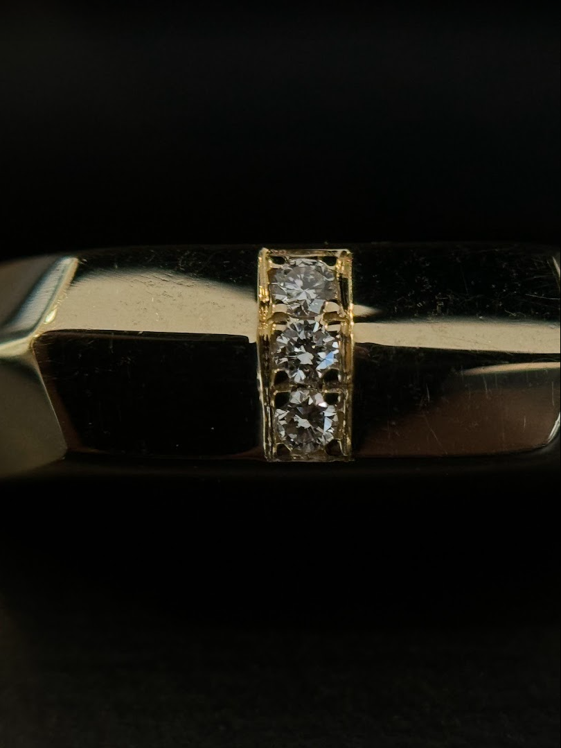 Mens 10K Gold Diamond Ring