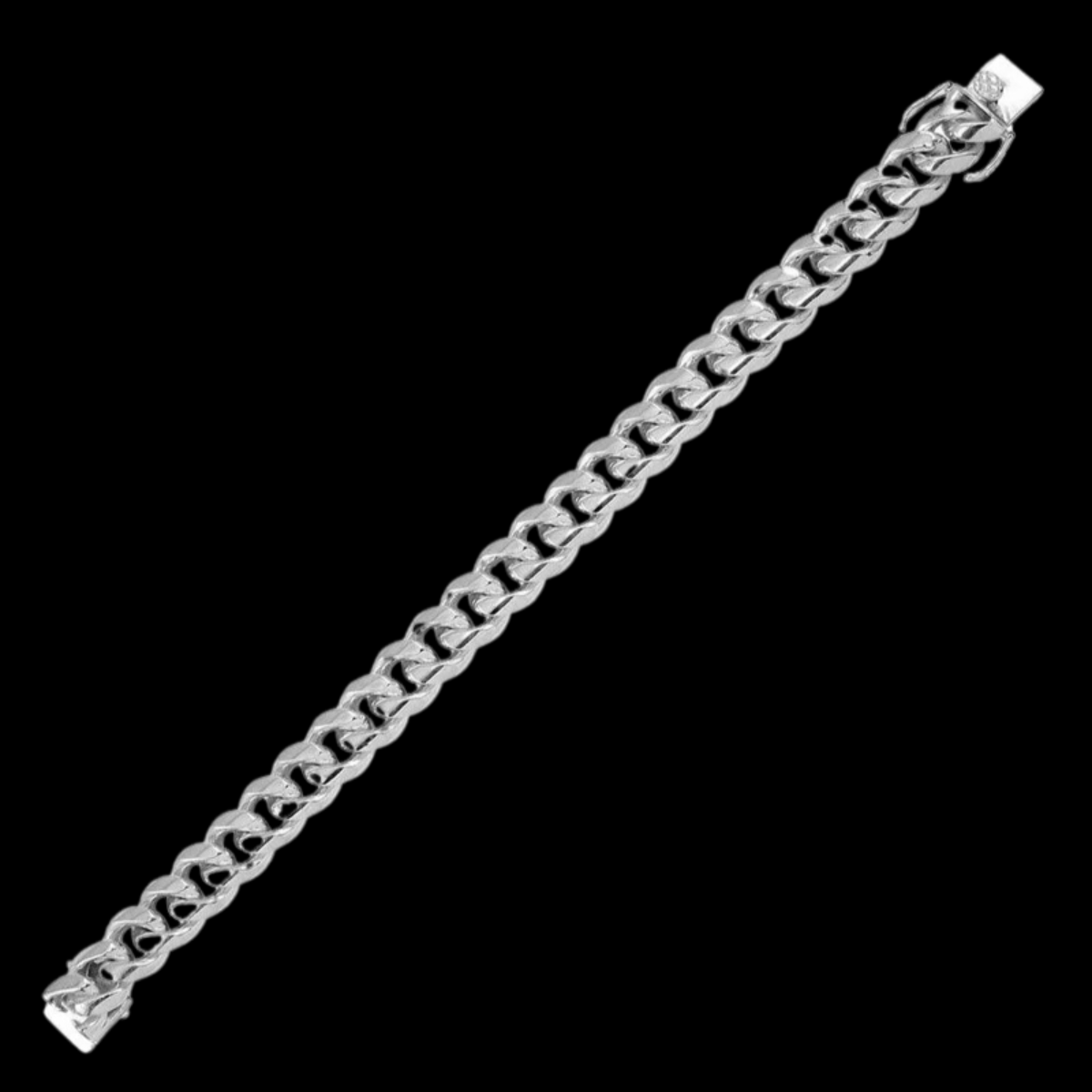 Crafted for both strength and style, our 10.9mm Silver Cuban Link Bracelet is a bold statement piece that embodies timeless elegance and modern masculinity. Made from high-quality sterling silver, this bracelet features a robust 10.9mm width that adds a touch of sophistication to any look, whether casual or formal. Each link is meticulously crafted for a smooth, comfortable fit and polished to a high shine for maximum impact. Securely fastened with a durable box lock, this piece promises both style and dura