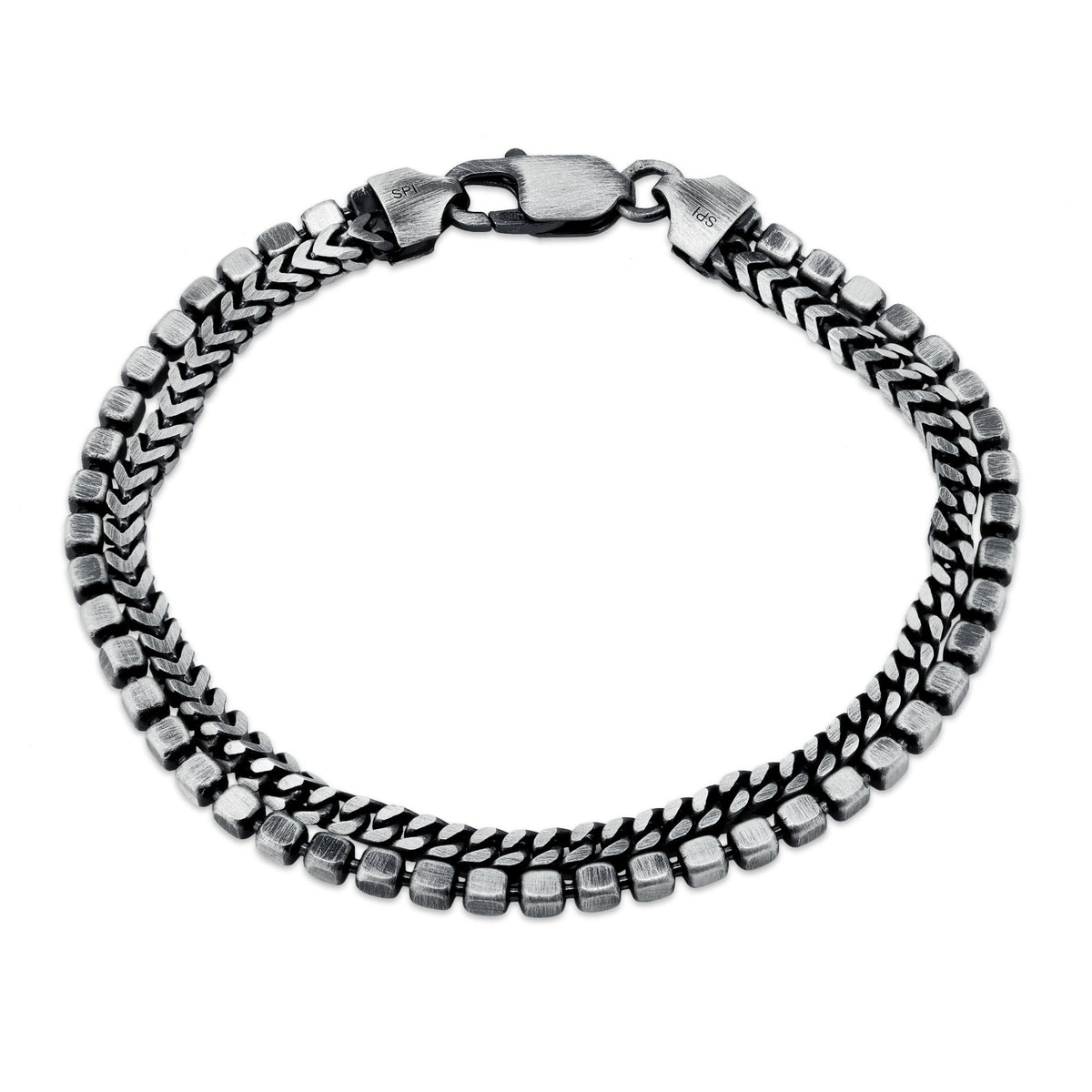 Gunmetal Two-Strand Bracelet