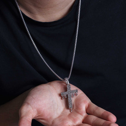 Dripping Cross Pendant